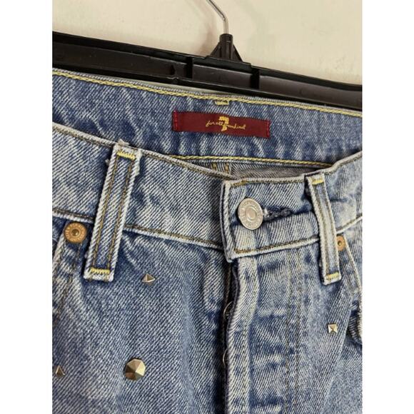7 FOR ALL MANKIND JOSEFINA BOYFRIEND DESTROY VINTAGE W/THE STUDS size 24 - Picture 6 of 6